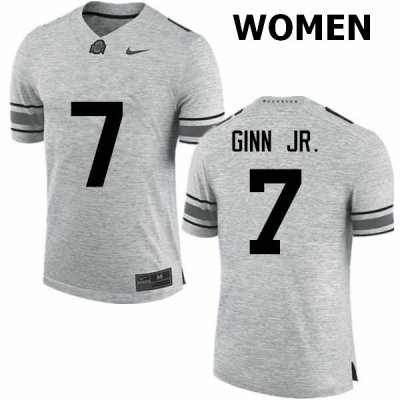 NCAA Ohio State Buckeyes Women's #7 Ted Ginn Jr. Black Nike Football College Jersey DLW3845JO